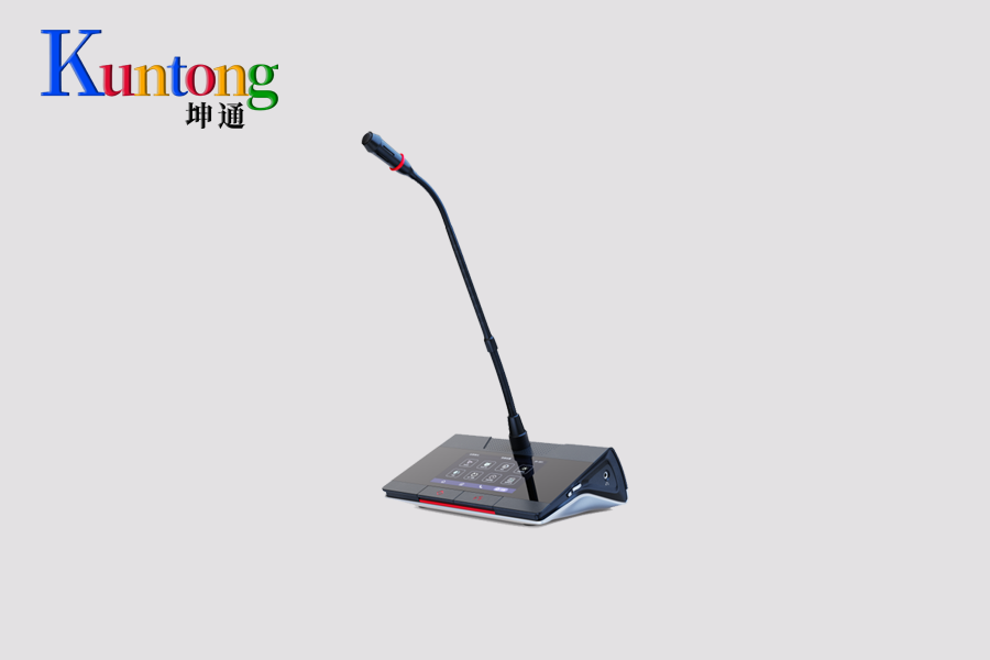 Kuntong坤通KTM-DCS-5220C鹅颈式有线数字会议系统主席单元——带TFT彩屏的智能主席话筒