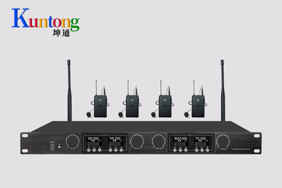Kuntong坤通KTM-LWM-U804一拖四无线领夹话筒——衣领藏“声”，移动收音的神器